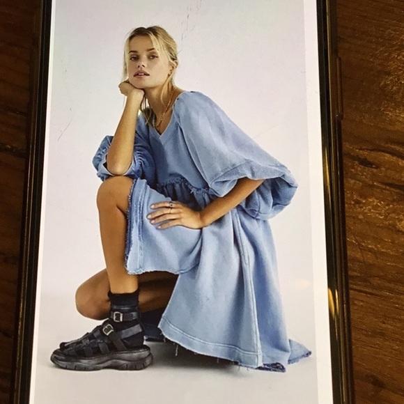 Free People Dresses & Skirts - Free People Sunchild Pullover Sweatshirt Tunic Dress